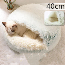 Load image into Gallery viewer, 2 In 1 Dog And Cat Bed Pet Winter Bed Round Plush Warm Bed House Soft Long Plush Pets Bed