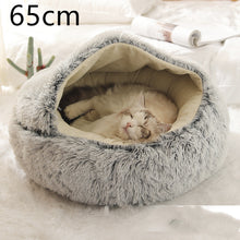 Load image into Gallery viewer, 2 In 1 Dog And Cat Bed Pet Winter Bed Round Plush Warm Bed House Soft Long Plush Pets Bed