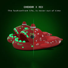 Load image into Gallery viewer, Halloween And Christmas Shoes Ins Luminous Shark Slippers Couple Men Women House Shoes Non-slip Bathroom Slippers Home