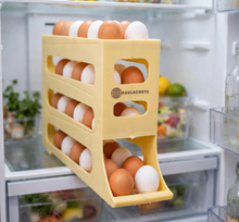 Cargar imagen en el visor de la galería, Organizador de huevos de 4 niveles — Dispensador de rodamiento automático