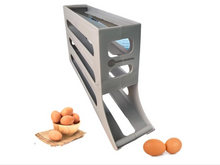 Load image into Gallery viewer, Automatic Egg Rolling Dispenser Rack for Storing Organizing Distributing and Rolling Eggs in Refrigerator Stackable, Kitchens, Cabinets, Dining, K&KLACOSTA 4 Tier Egg Tray