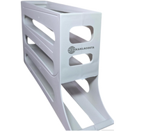 Load image into Gallery viewer, Automatic Egg Rolling Dispenser Rack for Storing Organizing Distributing and Rolling Eggs in Refrigerator Stackable, in Kitchens, Cabinets, Dining Tables White, 4 Tier Egg Tray