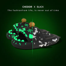 Load image into Gallery viewer, Halloween And Christmas Shoes Ins Luminous Shark Slippers Couple Men Women House Shoes Non-slip Bathroom Slippers Home