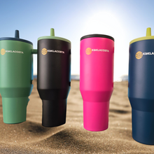 Load image into Gallery viewer, Tumbler Cup Stainless Steel Vacuum Water Bottle 40oz, Leakproof Reusable with Lid and Straw for Water Tea Juice or Coffee Perfect for Car or Travel