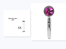 Load image into Gallery viewer, Propeller Driven Shower Head With Stop Button And Cotton Filter Turbocharged High Pressure Handheld Shower Nozzle