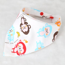 Load image into Gallery viewer, Cotton triangle towel baby child cartoon saliva towel