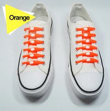 Load image into Gallery viewer, Elastic Silicone Shoelaces 12pcs Lazy No Tie Athletic Running Sport Shoelaces Children and Adult Shoe Strings For NMD sneakers