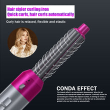 Load image into Gallery viewer, Hair Dryer Comb Multi Functional 5 In1 Hair Curling Straightening Hair Styling Comb Straightener Curler