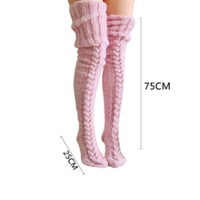 Load image into Gallery viewer, Knitted socks over the knee lengthened stockings