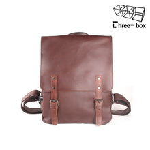 Cargar imagen en el visor de la galería, PU Leather Travel Backpack Leather Men Laptop Backpack Male Large Capacity