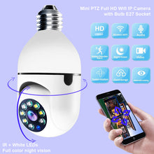 Load image into Gallery viewer, WiFi CAMERA 1080P Bulb 4X Zoom Camera E27 Home 5GWiFi Alarm Monitor