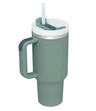 Load image into Gallery viewer, Stanley Quencher H2.0 FlowState Tumbler 40oz Soft Matte Stormy Dune Red shale