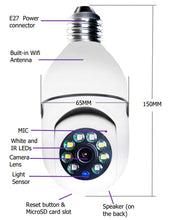 Load image into Gallery viewer, WiFi CAMERA 1080P Bulb 4X Zoom Camera E27 Home 5GWiFi Alarm Monitor
