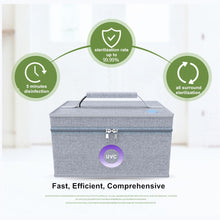 Load image into Gallery viewer, Foldable uv sterilizer bag with 1200mAh battery to clean household personal items