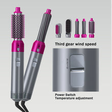 Load image into Gallery viewer, Hair Dryer Comb Multi Functional 5 In1 Hair Curling Straightening Hair Styling Comb Straightener Curler