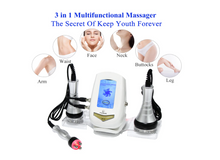 Load image into Gallery viewer, Massage Machine for Women Men Multifunctional Body Beauty Massager Facial Face Smooth Skin Neck, Waist,Thigh and Buttocks Line 3IN1 Cavitation Machine