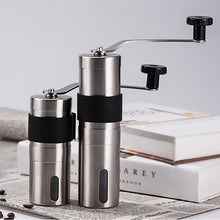 Load image into Gallery viewer, Manual Ceramic Coffee Grinder Stainless Steel Adjustable Coffee Bean Mill With Rubbe 2pcs Loop Ring Easy Clean Kitchen Tools 2 Size