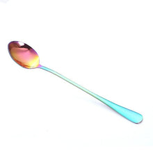 Load image into Gallery viewer, 2020 New Vacuum Plating Stainless Steel Coffee Spoon Long Handle Tea Spoons Kitchen Hot Drinking Flatware Drop Shipping