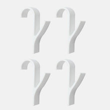 Load image into Gallery viewer, High Quality Hanger For Heated Towel Radiator Rail Clothes Hanger Bath Hook Holder Percha Plegable Scarf Hanger White 6pcs