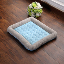 Load image into Gallery viewer, Pet Cooling Pad Bed For Dogs Cats Puppy Kitten Cool Mat Pet Blanket Ice Silk Material Soft For Summer Sleeping  Blue Breathable
