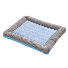 Load image into Gallery viewer, Pet Cooling Pad Bed For Dogs Cats Puppy Kitten Cool Mat Pet Blanket Ice Silk Material Soft For Summer Sleeping  Blue Breathable
