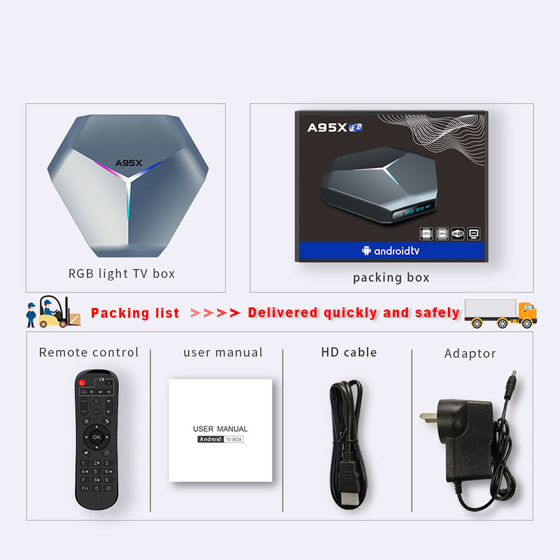 Network Player 8K Tv Set-Top Box Dual-Band Wifi