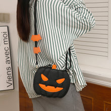 Load image into Gallery viewer, 2023 Halloween Bags Funny Pumpkin Cartoon Shoulder Crossbody Bag With Bat Personalized Creative Female Bag
