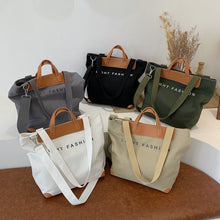 Load image into Gallery viewer, Canvas Shoulder Bag Women Ins Fashion Messenger Crossbody Bags Large Capacity Totes Handbag
