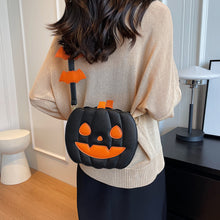 Load image into Gallery viewer, 2023 Halloween Bags Funny Pumpkin Cartoon Shoulder Crossbody Bag With Bat Personalized Creative Female Bag
