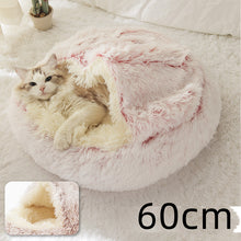 Load image into Gallery viewer, 2 In 1 Dog And Cat Bed Pet Winter Bed Round Plush Warm Bed House Soft Long Plush Pets Bed
