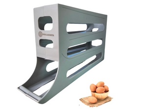 K&KLACOSTA 4 Tier Egg Tray, Automatic Egg Rolling Dispenser Rack for Storing Organizing Distributing and Rolling Eggs in Refrigerator Stackable, Kitchens, Cabinets, Dining