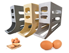 Load image into Gallery viewer, K&amp;KLACOSTA 4 Tier Egg Tray, Automatic Egg Rolling Dispenser Rack for Storing Organizing Distributing and Rolling Eggs in Refrigerator Stackable, Kitchens, Cabinets, Dining
