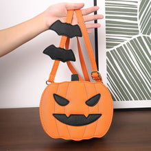 Load image into Gallery viewer, 2023 Halloween Bags Funny Pumpkin Cartoon Shoulder Crossbody Bag With Bat Personalized Creative Female Bag
