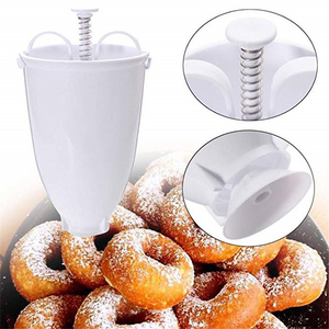 Donut Mould Easy Fast Portable Donut Maker Manual Waffle Dispenser Doughnut Machine Arabic Waffle Plastic Lightweight Deep Fry