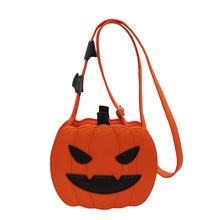 Load image into Gallery viewer, 2023 Halloween Bags Funny Pumpkin Cartoon Shoulder Crossbody Bag With Bat Personalized Creative Female Bag
