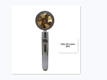 Load image into Gallery viewer, Propeller Driven Shower Head With Stop Button And Cotton Filter Turbocharged High Pressure Handheld Shower Nozzle
