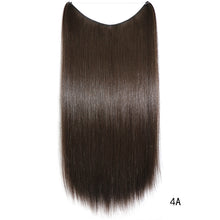 Load image into Gallery viewer, Hair Extensions Secret Fish Line Hairpieces Silky Straight Synthetic 22 inches Invisible Wire No Clips
