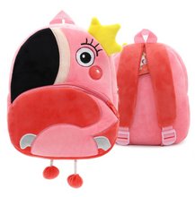 Cargar imagen en el visor de la galería, Children School Backpack Cartoon Rainbow Unicorn Design Soft Plush Material For Toddler Baby Girls Kindergarten Kids School Bags
