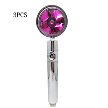 Load image into Gallery viewer, Propeller Driven Shower Head With Stop Button And Cotton Filter Turbocharged High Pressure Handheld Shower Nozzle
