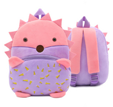 Cargar imagen en el visor de la galería, Children School Backpack Cartoon Rainbow Unicorn Design Soft Plush Material For Toddler Baby Girls Kindergarten Kids School Bags
