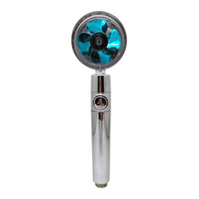 Load image into Gallery viewer, Propeller Driven Shower Head With Stop Button And Cotton Filter Turbocharged High Pressure Handheld Shower Nozzle
