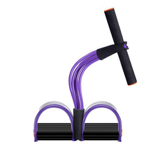 Cargar imagen en el visor de la galería, Natural Latex Foot Pedal Elastic Pull Rope with Handle Fitness Equipment Bodybuilding Expander
