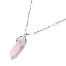 Load image into Gallery viewer, Hexagon Pillar Necklace Pendant Crystal Quartz Stone Pendant
