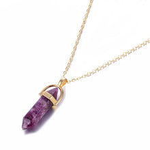 Load image into Gallery viewer, Hexagon Pillar Necklace Pendant Crystal Quartz Stone Pendant
