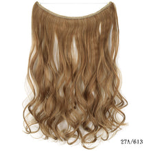Load image into Gallery viewer, Hair Extensions Secret Fish Line Hairpieces Silky Straight Synthetic 22 inches Invisible Wire No Clips

