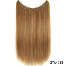 Load image into Gallery viewer, Hair Extensions Secret Fish Line Hairpieces Silky Straight Synthetic 22 inches Invisible Wire No Clips
