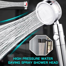 Load image into Gallery viewer, Propeller Driven Shower Head With Stop Button And Cotton Filter Turbocharged High Pressure Handheld Shower Nozzle
