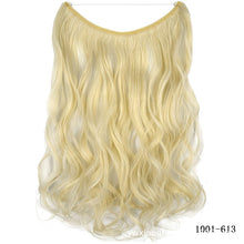 Load image into Gallery viewer, Hair Extensions Secret Fish Line Hairpieces Silky Straight Synthetic 22 inches Invisible Wire No Clips

