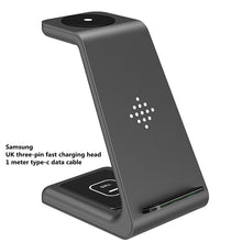 Load image into Gallery viewer, Charging Station Wireless Charger Stand Wireless Quick Charge Dock For Phone Holder Compatible With , 3 In 1 Fast
