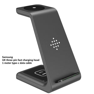 Charging Station Wireless Charger Stand Wireless Quick Charge Dock For Phone Holder Compatible With , 3 In 1 Fast